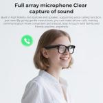 Smart Glasses Real-Time Translation Powered AI Chat Assistant, 8MP Camera 3200W Pixels 1080P Video, 32GB Storage, 40-Min Fast Charge 120H Standby, Dual Mics Speakers