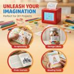 KYWYOYOU AI Sticker Printer for Kids, Voice-Activated Mini Thermal Printer with Smart AI Image Generator for Learning & DIY, Portable Sticker Maker Machine Compatible with iOS & Android.