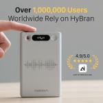 HyBran AI Voice Recorder for Phone Calls, Meetings & Lectures | Smart AI Note-Taking Device with Dedicated App for Transcription, Summary & Notes | Magnetic Case, 32GB (Up to 2000 Hours) | PDF Summary