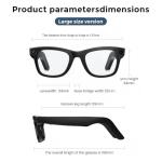 Smart Glasses Real-Time Translation Powered AI Chat Assistant, 8MP Camera 3200W Pixels 1080P Video, 32GB Storage, 40-Min Fast Charge 120H Standby, Dual Mics Speakers