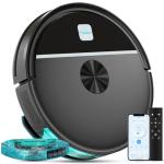 ECOHOME Robot Vacuum and Mop Combo,3500Pa Powerful Suction, with Wi-Fi/App/Remote,2 in 1 Mopping Robot Vacuum Cleaner,Dustbin and Watertank, for Pet Hair,Hard Floors and Low Pile Carpet Black