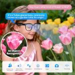 AI Smart Glasses with Camera, 4K HD Video & Photo Capture, Real-Time Translation, Recording Glasses with AI Assistant, Open-Ear Audio, Object Recognition, Bluetooth, for Travel (Transparent Lens)