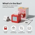 KYWYOYOU AI Sticker Printer for Kids, Voice-Activated Mini Thermal Printer with Smart AI Image Generator for Learning & DIY, Portable Sticker Maker Machine Compatible with iOS & Android.