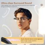 AI Translation Glasses, Wireless Bluetooth Real-Time Translation Glasses, Smart Simultaneous Interpretation Glasses, 150 Languages & Accents & 8 Offline Translation Packs