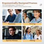 AI Translation Glasses, Wireless Bluetooth Real-Time Translation Glasses, Smart Simultaneous Interpretation Glasses, 150 Languages & Accents & 8 Offline Translation Packs