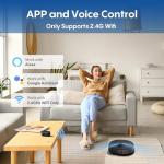Robot Vacuum and Mop with Mapping, Robotic Vacuums Cleaner with 6000Pa Super Power, WiFi/App/Alexa/Remote Control, Automatic Self-Recharging, 2.4G for Pet Hair,Hard Floor,Carpet