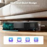 ECOHOME Robot Vacuum and Mop Combo,3500Pa Powerful Suction, with Wi-Fi/App/Remote,2 in 1 Mopping Robot Vacuum Cleaner,Dustbin and Watertank, for Pet Hair,Hard Floors and Low Pile Carpet Black