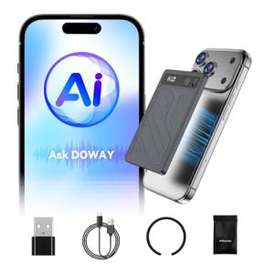 Magnetic AI Voice Recorder-73H Battery, Transcribe&Summarize with AI Noise Cancellation, USB-C Charge Recording Device, 64GB Audio Recorder for Lectures, Meetings, Calls, Interviews, 112 Languages