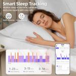 CIDAQIAO Smart Ring Health Tracker - Heart Rate, Blood Oxygen, Blood Pressure, Sleep & Step Monitoring, Multi-Sport Modes, Ideal Gifts for Parents, Girlfriend Gifts, Boyfriend Gifts (Silver, 9)