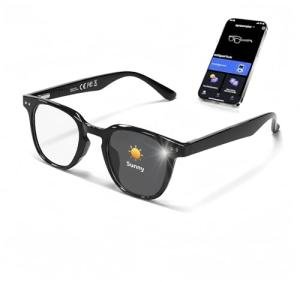 MSCGLYXGS AI Smart 5.4 Bluetooth Glasses with Open Ear Speaker, Voice Assistant Compatible,Real-Time Translation,Auto Color-Changing Lenses for Business&Outdoor Activities.