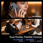 Magnetic AI Voice Recorder-73H Battery, Transcribe&Summarize with AI Noise Cancellation, USB-C Charge Recording Device, 64GB Audio Recorder for Lectures, Meetings, Calls, Interviews, 112 Languages