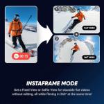 Insta360 X5 Skiing Bundle-8K Waterproof 360 Action Camera with 1/1.28" 48MP Sensors, 8K 360 HDR Video, 72MP, 4K Single-Lens |Bundle Includes Ski Pole Mount, Invisible Selfie Stick, Lens Cap (No Card)