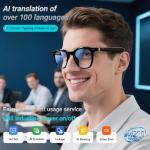 MSCGLYXGS AI Smart 5.4 Bluetooth Glasses with Open Ear Speaker, Voice Assistant Compatible,Real-Time Translation,Auto Color-Changing Lenses for Business&Outdoor Activities.