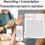 EBTOOLS Voice Recorder Watch, Smart Transcription Device with ChatGPT Support, Multilingual Recording Translation, Real Time Text Conversion, for Meetings Interviews (8GB)