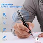 128GB AI Digital Voice Recorder - Voice Activated Audio Recorders, Voice Recording Device with Playback, Portable Taking Device with Noise Reduction, Smart Recorder for Meeting/Course/Lectures