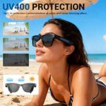 Upgraded AI Smart Glasses with 8MP Camera, 1080P HD Video Recording & Audio, Bluetooth 5.3 Smart Glasses with Real-Time Translation, Interchangeable Blue Light & UV Protection Lenses Long Battery Life