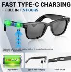 Upgraded AI Smart Glasses with 8MP Camera, 1080P HD Video Recording & Audio, Bluetooth 5.3 Smart Glasses with Real-Time Translation, Interchangeable Blue Light & UV Protection Lenses Long Battery Life