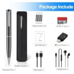 128GB AI Digital Voice Recorder - Voice Activated Audio Recorders, Voice Recording Device with Playback, Portable Taking Device with Noise Reduction, Smart Recorder for Meeting/Course/Lectures