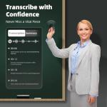 AI Voice Recorder with HD LED Screen,Digital Audio Tape recorders,GPT-4.0 Powered Transcription & Translation Recording Device,Audio Recorder with App-Powered Editing & File Management