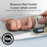 Woddle Multifunctional Smart Baby Changing Pad with Medical Grade Scale for Critical Weight Monitoring + AI App, Noise Machine, Warmer, Night Light, Touchscreen Tracker, All-in-One