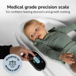 Woddle Multifunctional Smart Baby Changing Pad with Medical Grade Scale for Critical Weight Monitoring + AI App, Noise Machine, Warmer, Night Light, Touchscreen Tracker, All-in-One