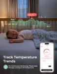 Momcozy Wearable Digital Thermometer for Baby, Medical-Grade Accurate Smart Thermometer, Instant Reads, APP Real-time Monitoring for Infants & Kids, Hypoallergenic 3M Stiker,Bluetooth, Green