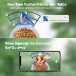 Smart Bird Feeder with Camera Solar Powered,AI Identify Bird Species,2K HD Video Live Auto Capture for Outdoor Backyard,Birdwatching,Ideal Gifts for Family Birds Lover(Dark Blue)