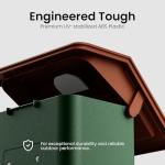 Smart Bird Feeder with Camera Solar Powered 2K HD Video, 10,000+ Species AI Recognition, Real-Time App Alerts, and Weatherproof Design for Effortless Birdwatching, Gift for Bird Lovers, Green Brown