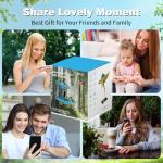 Smart Bird Feeder with Camera, Solar Powered 3 L Capacity, 2K HD AI Identify Bird Species, Weatherproof Auto Video Recording, Real-Time Alerts, Ideal Gift for Tech Lovers and Parents (Blue)