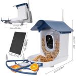 Smart Bird Feeder with Camera Solar Powered,AI Identify Bird Species,2K HD Video Live Auto Capture for Outdoor Backyard,Birdwatching,Ideal Gifts for Family Birds Lover(Dark Blue)