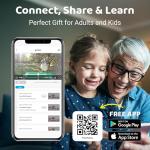 Happy Birdy Smart Bird Feeder with Camera - 2.5K HD Video, Wild Bird Feeder with Wall Mount & Pole Strap Kit, Free AI App IDs 10K+ Birds, Solar Power Panels, Infrared Night Vision, Weatherproof IP67