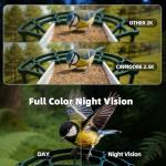 CINMOORE No-Monthly-Fees Solar Bird Feeder w/ 4MP Camera, Free AI Birds Species Identification, 2.5K Smart Bird House with Camera, Live View & Playback, Instant Arrival Alerts, Ideal for Birdlovers