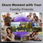 CINMOORE No-Monthly-Fees Solar Bird Feeder w/ 4MP Camera, Free AI Birds Species Identification, 2.5K Smart Bird House with Camera, Live View & Playback, Instant Arrival Alerts, Ideal for Birdlovers