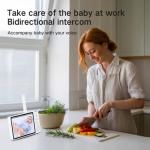 AnKeKe Video Baby Monitor with Camera and Audio,720P 5" HD Wireless No WiFi, 2-Way Talk,Voice Motion Detection, 8 Lullabies, 1000ft Long Range, Night Vision, Temperature & Feeding Alarm, 355° PTZ