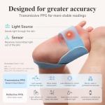 Sense-U Smart Sock Shoe 2 (Long Range) Baby Monitor with Access from Anywhere: Track Heart Rate, Sleep Patterns, with Transmissive PPG Foot Sensor