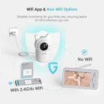 ieGeek Baby Monitor with 2 Cameras, 5" Screen & 1080P Cameras & Free Smart App Split Screen Dual Baby Monitor, Upgraded Night Vision/PTZ/2-Way Audio/Auto Tracking Detection Notification and Alert