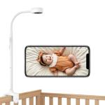 NETVUE Peekababy Baby Camera with Wireless Audio, Adjustable Crib Mount Monitor, Works via 2.4GHz Wi-Fi for Wide Coverage & Stable Connection, Smart App, Two-Way Talk, No Screen (White)