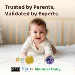 NETVUE Peekababy Baby Camera with Wireless Audio, Adjustable Crib Mount Monitor, Works via 2.4GHz Wi-Fi for Wide Coverage & Stable Connection, Smart App, Two-Way Talk, No Screen (White)