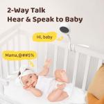 NETVUE Peekababy Baby Camera with Wireless Audio, Adjustable Crib Mount Monitor, Works via 2.4GHz Wi-Fi for Wide Coverage & Stable Connection, Smart App, Two-Way Talk, No Screen (White)
