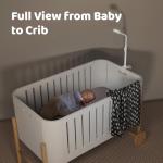 NETVUE Peekababy Baby Camera with Wireless Audio, Adjustable Crib Mount Monitor, Works via 2.4GHz Wi-Fi for Wide Coverage & Stable Connection, Smart App, Two-Way Talk, No Screen (White)