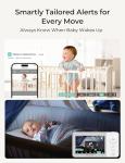 Dr.Care VistaView Lite RB Smart WiFi Baby Monitor - 4” 720P Split Screen & 1080P Camera App Control, Motion Alerts, 2500mAh Removable Battery, HD Night Vision, 2-Way Talk, Multi-User, Triple Security