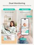 Dr.Care VistaView Lite RB Smart WiFi Baby Monitor - 4” 720P Split Screen & 1080P Camera App Control, Motion Alerts, 2500mAh Removable Battery, HD Night Vision, 2-Way Talk, Multi-User, Triple Security