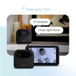 Tiny Traveler Ai Smart Wireless Baby Car Monitor with Power Bank - AI-Powered Safety Alerts: Cry/Laugh/Stand Detection, Virtual Fence, Long Range 1000ft Night Vision Lullabies Night Light - Black