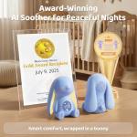 Mom's Choice Awards丨Bunny White Noise Sound Machine Baby for Sleep- AI Cry Detection, 100 Soothing Sounds, Full APP Access Included, Easter Gifts for Baby, Night Light & Sleep Trainer, New Mom Gift