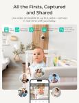 Dr.Care VistaView Lite RB Smart WiFi Baby Monitor - 4” 720P Split Screen & 1080P Camera App Control, Motion Alerts, 2500mAh Removable Battery, HD Night Vision, 2-Way Talk, Multi-User, Triple Security