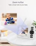 HelloBaby Monitor No WiFi Video Baby Monitor with Camera and Audio - 3.2" Screen, 2-Way Talk, Night Vision, 8 Lullabies,Temperature, Manual Baby Camera Adjustment,1000ft,ECO,USB Cable | HB2438 Upgrade