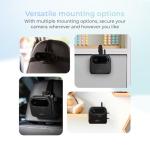 Tiny Traveler Ai Smart Wireless Baby Car Monitor with Power Bank - AI-Powered Safety Alerts: Cry/Laugh/Stand Detection, Virtual Fence, Long Range 1000ft Night Vision Lullabies Night Light - Black