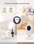 HelloBaby Monitor No WiFi Video Baby Monitor with Camera and Audio - 3.2" Screen, 2-Way Talk, Night Vision, 8 Lullabies,Temperature, Manual Baby Camera Adjustment,1000ft,ECO,USB Cable | HB2438 Upgrade