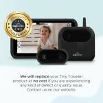 Tiny Traveler Ai Smart Wireless Baby Car Monitor with Power Bank - AI-Powered Safety Alerts: Cry/Laugh/Stand Detection, Virtual Fence, Long Range 1000ft Night Vision Lullabies Night Light - Black
