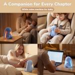 Mom's Choice Awards丨Bunny White Noise Sound Machine Baby for Sleep- AI Cry Detection, 100 Soothing Sounds, Full APP Access Included, Easter Gifts for Baby, Night Light & Sleep Trainer, New Mom Gift